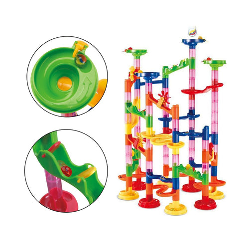 105 Pcs/Set Marble Tracks Preschool Educational Toys Baby Circuit Marble Race Run Maze Children Building Pipe Blocks Kids Gifts